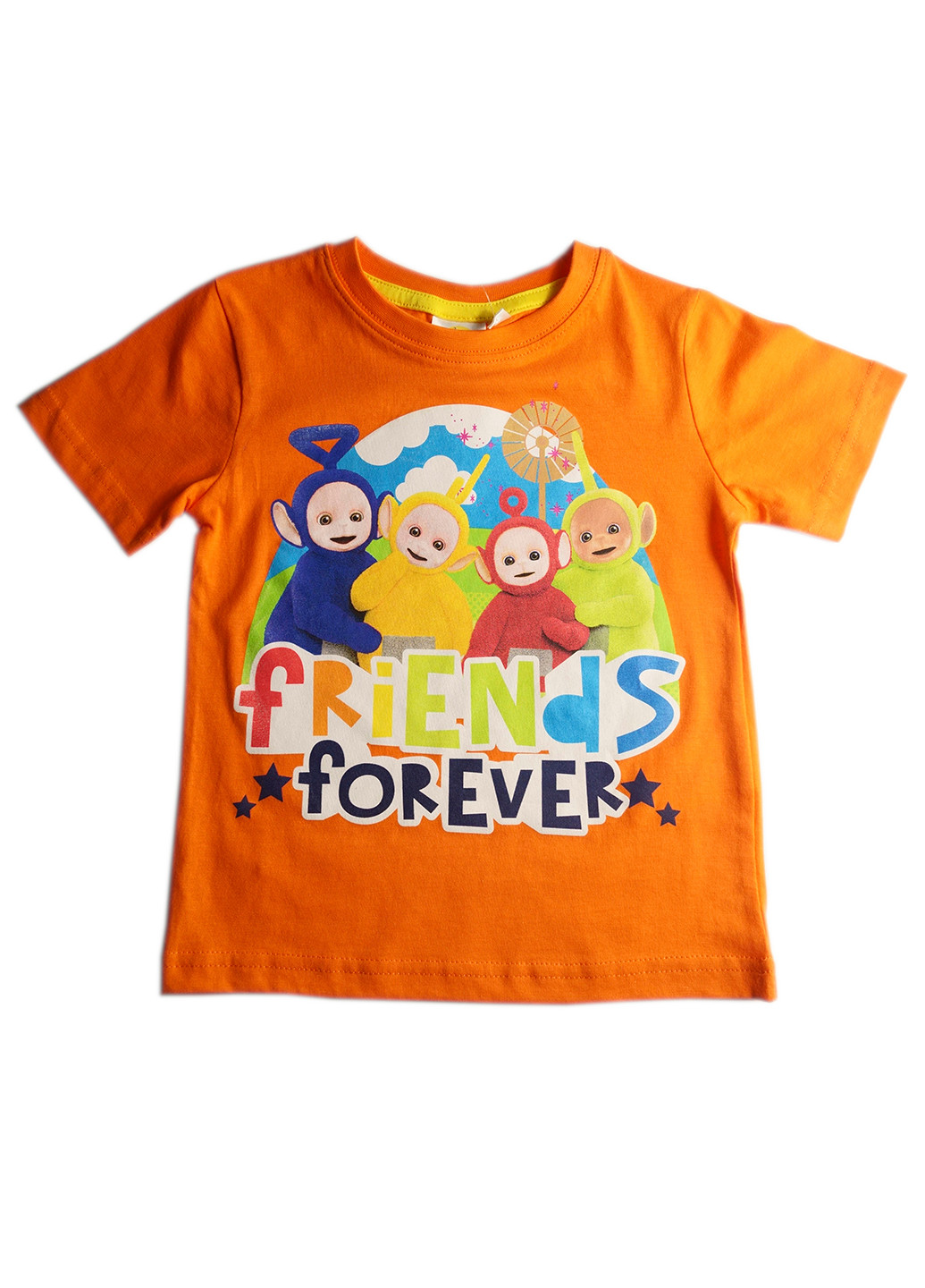 Оранжевая летняя футболка с коротким рукавом Teletubbies