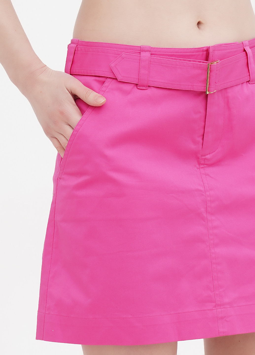 Фуксиновая кэжуал однотонная юбка Ralph Lauren а-силуэта (трапеция)