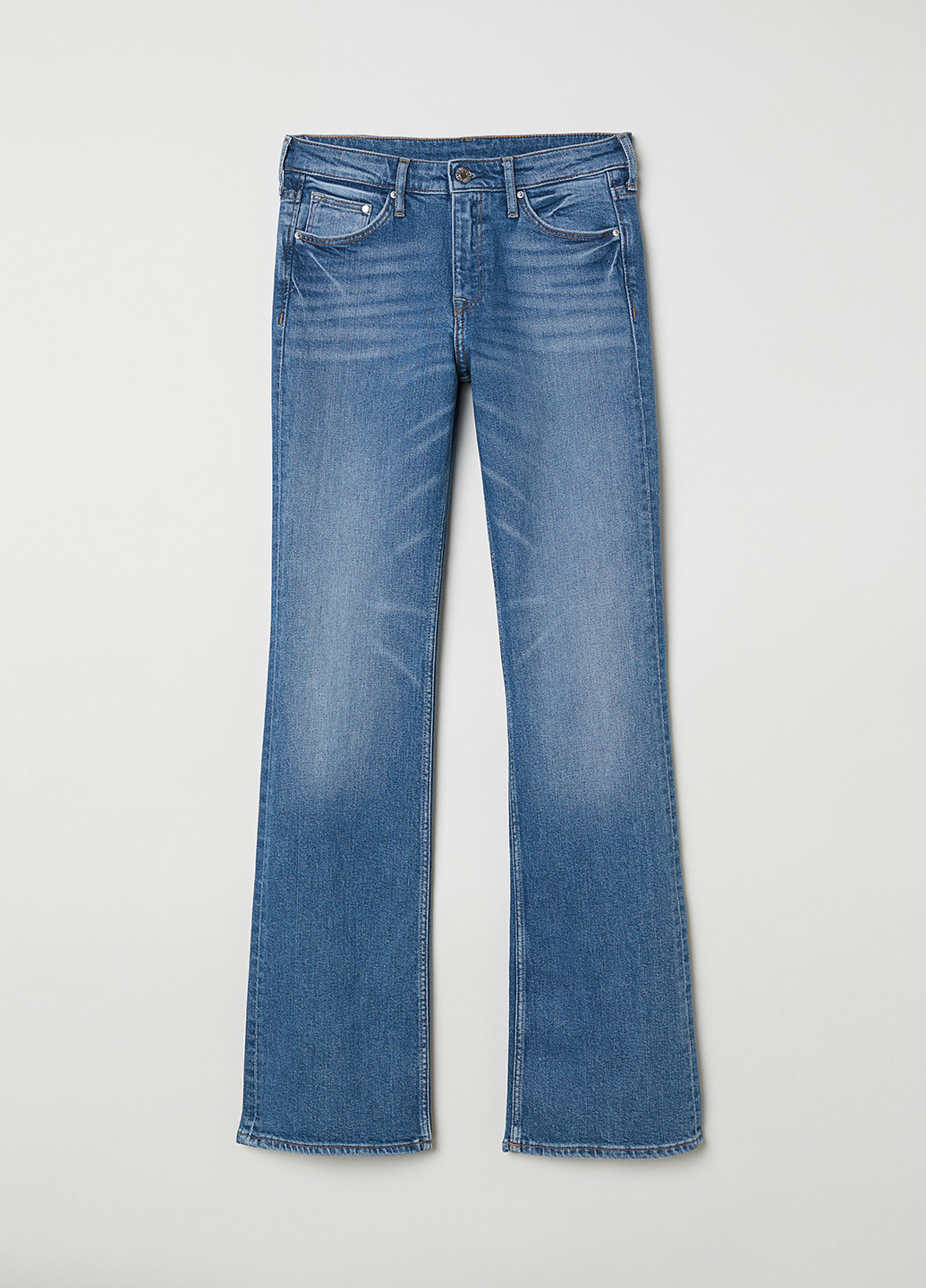 Голубые демисезонные клеш джинсы H&M