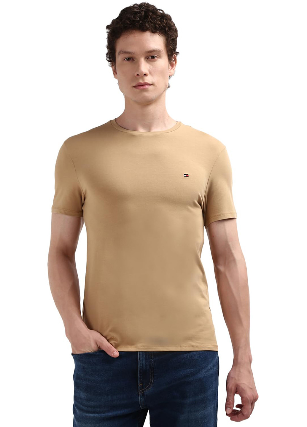 Темно-бежевая футболка Tommy Hilfiger