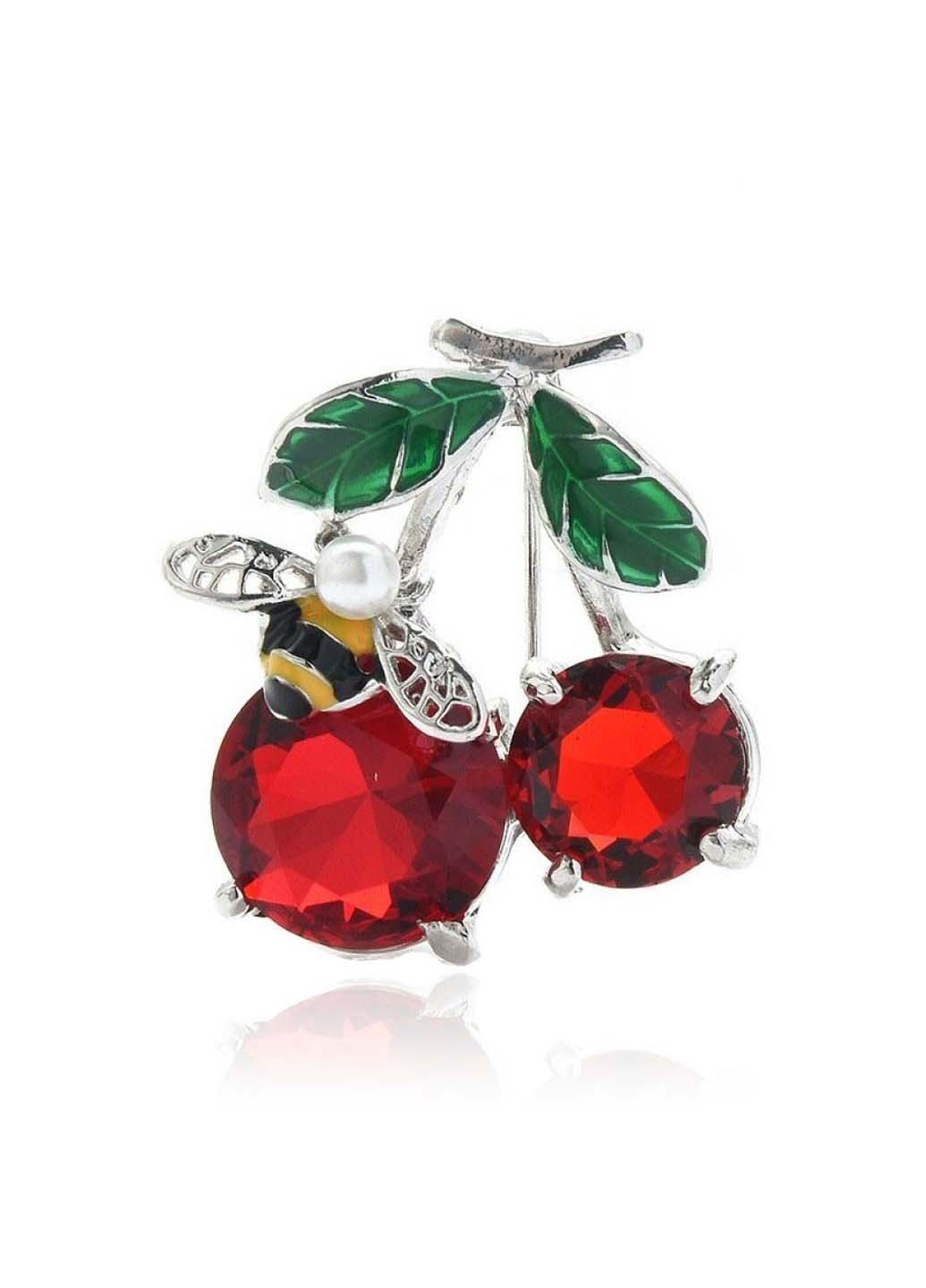 Брошь Пчела на вишнях Broshe BRBF111433 (253615243)