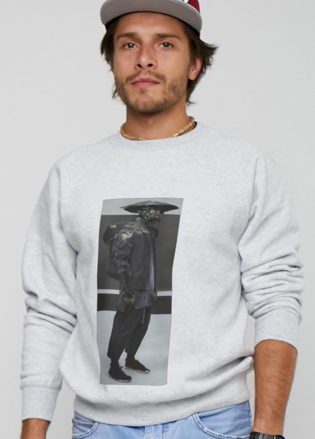 Серый свитшот мужской YAPPI (198688886)