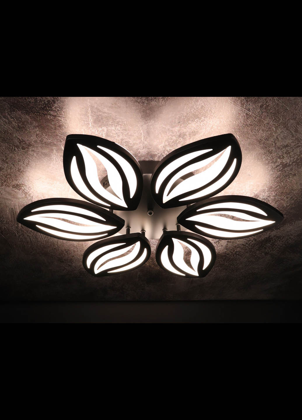 Люстра потолочная LED с пультом A2325/6-bk Черный 9х61х61 см. Handmade (234538211)