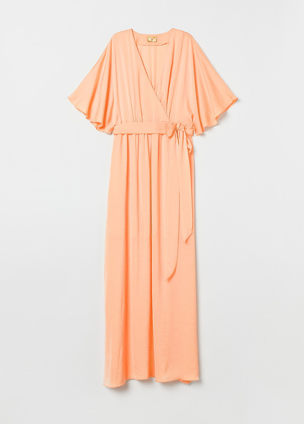 Персикова кежуал сукня на запах H&M однотонна