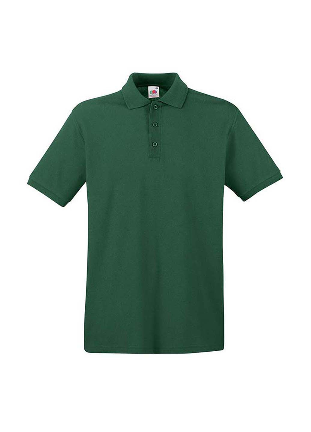Темно-зеленая футболка-поло для мужчин Fruit of the Loom