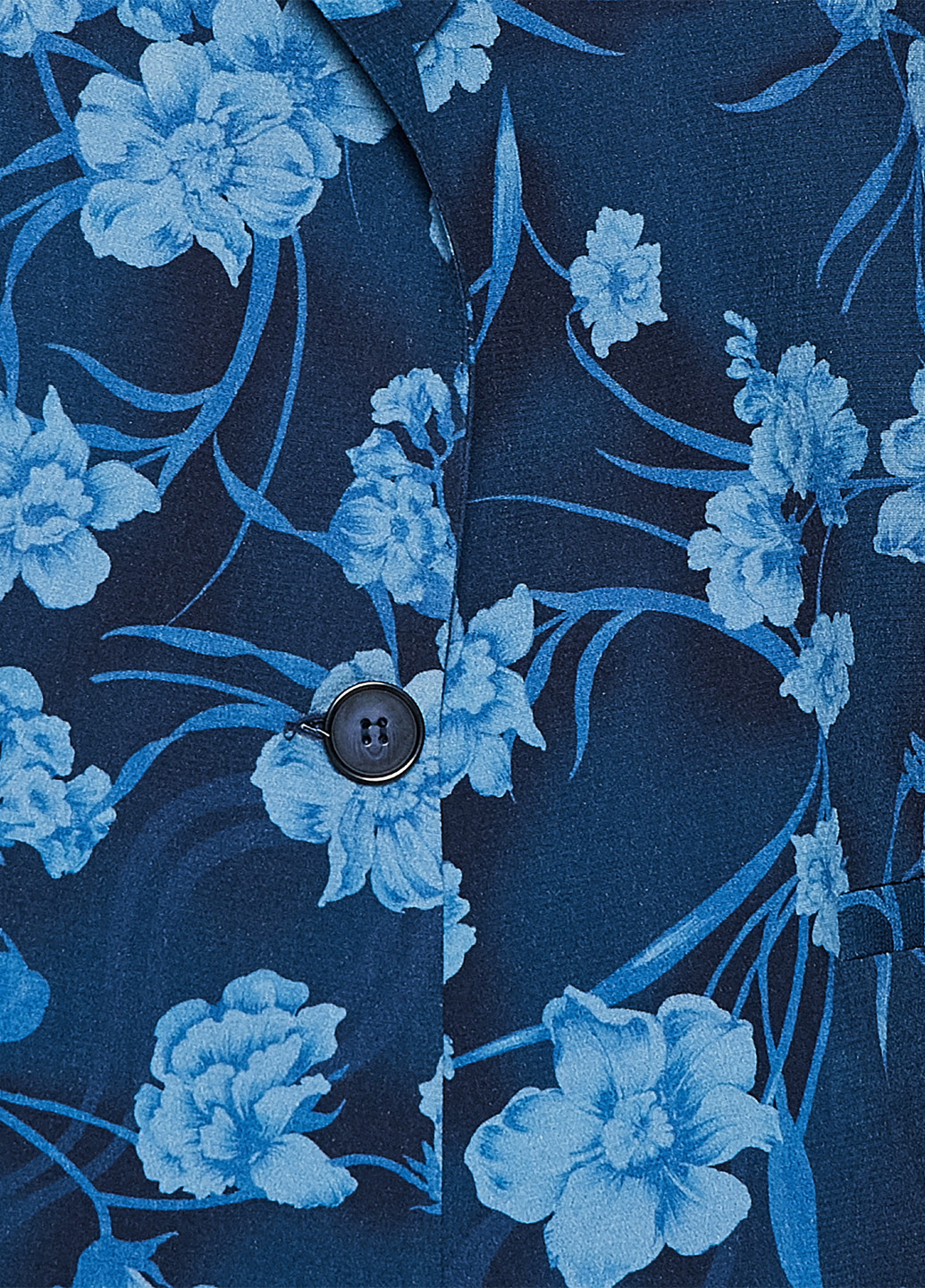 Синий женский жакет KOTON с цветочным узором - летний