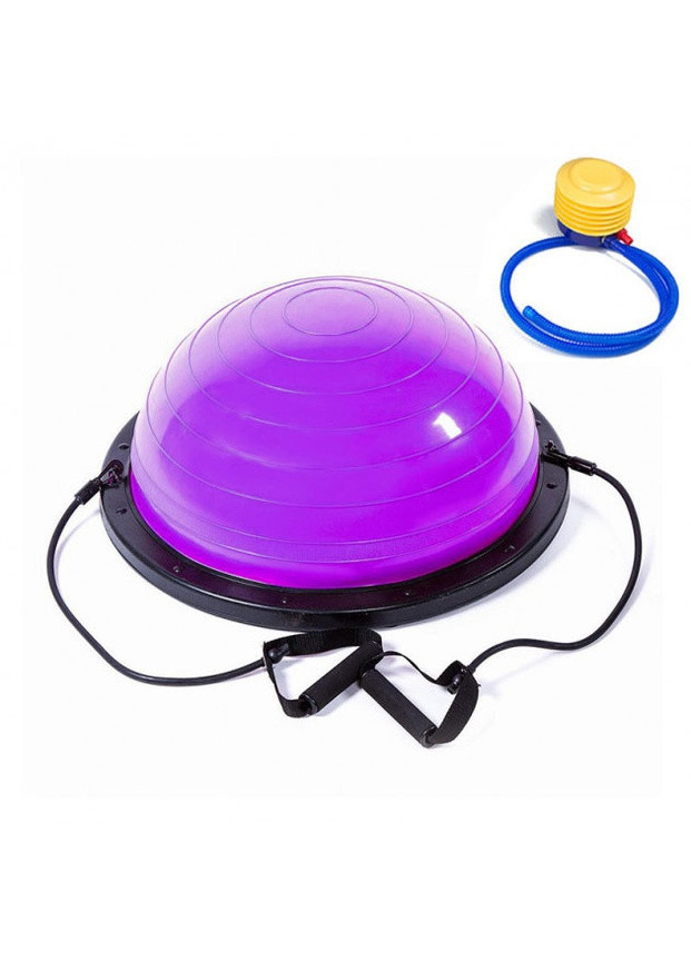 Балансувальна платформа BOSU Ball 60 см фіолетова з ніжками (півсфера Bosu, тренажер-балансир босу) EFBS-V EasyFit (241214822)