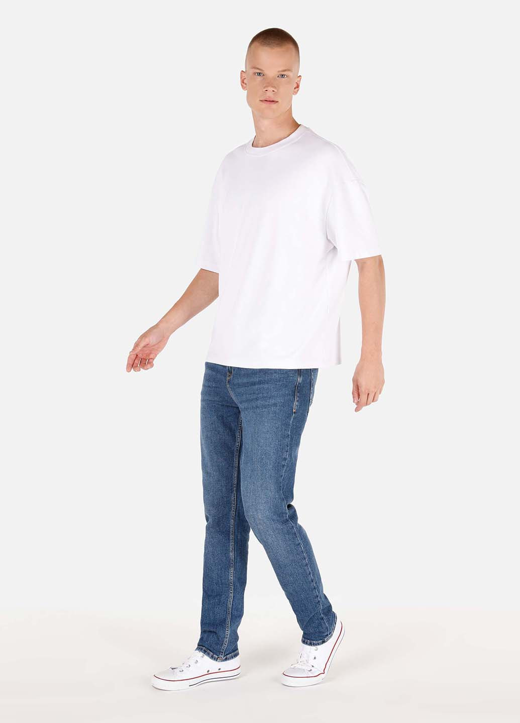 Синие демисезонные регюлар фит джинсы Colin's