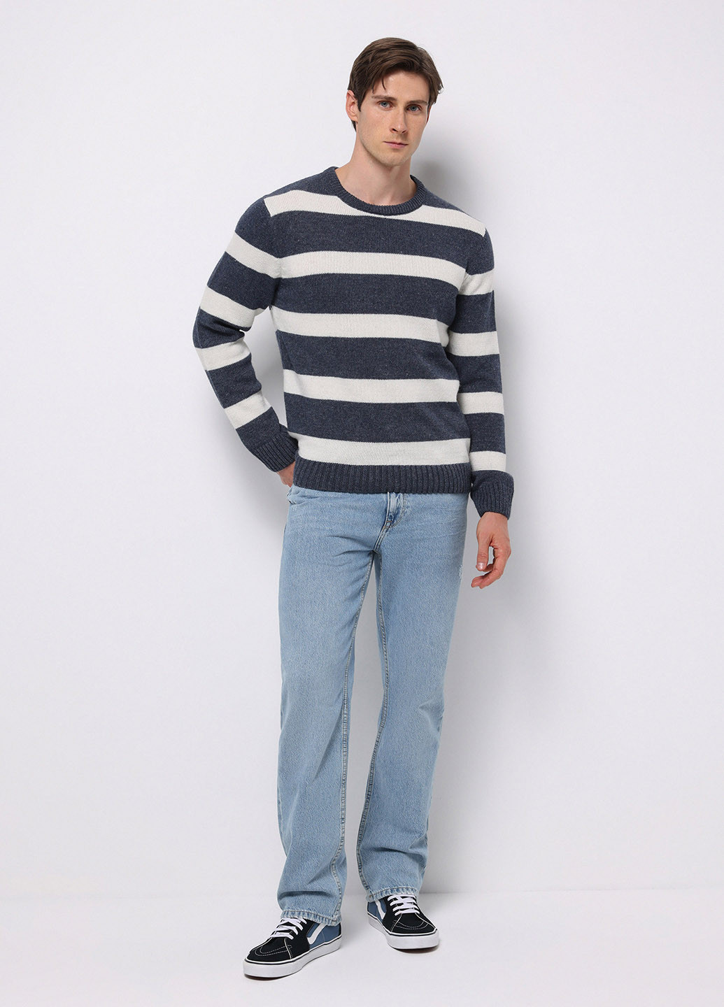 Темно-синий зимний джемпер джемпер Colin's