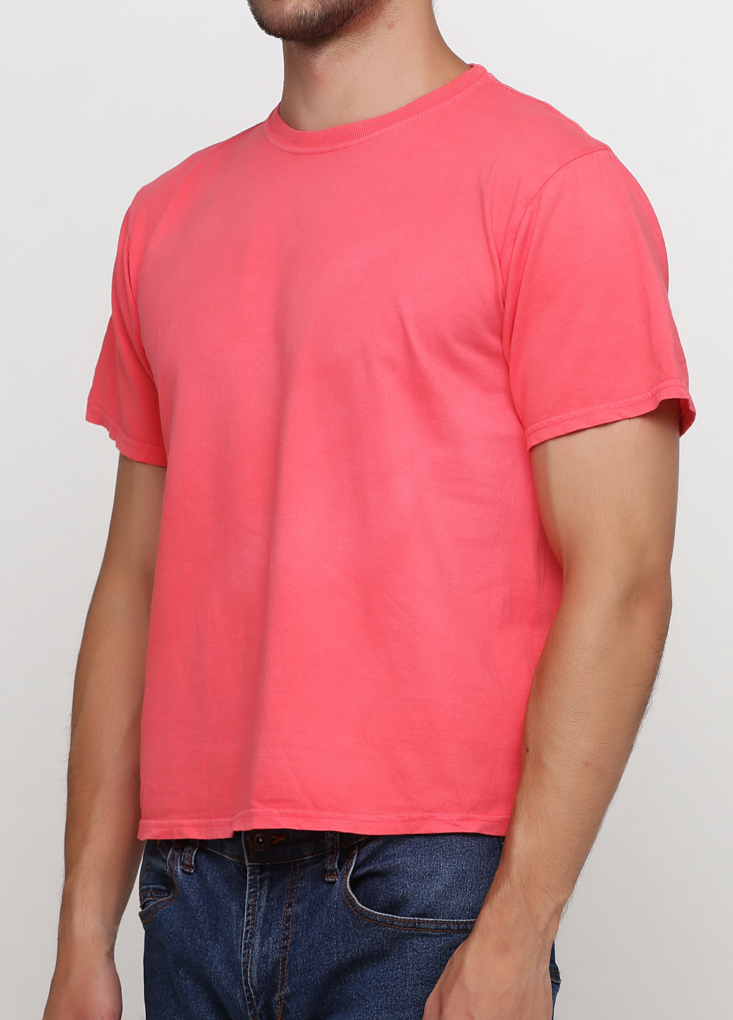 Коралловая летняя футболка Gildan