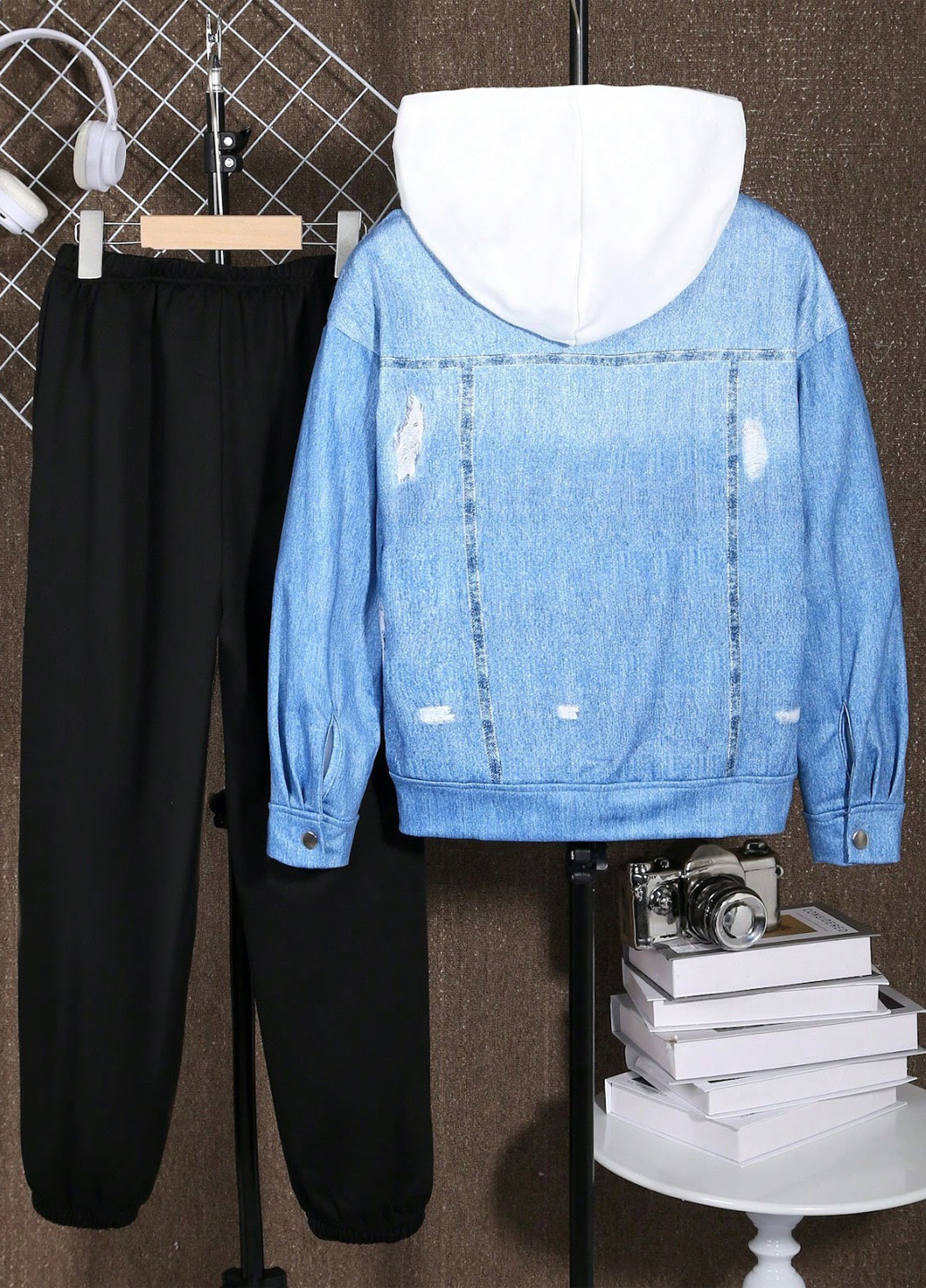 Комбінований демісезонний комплект (толстовка, штани) SHEIN