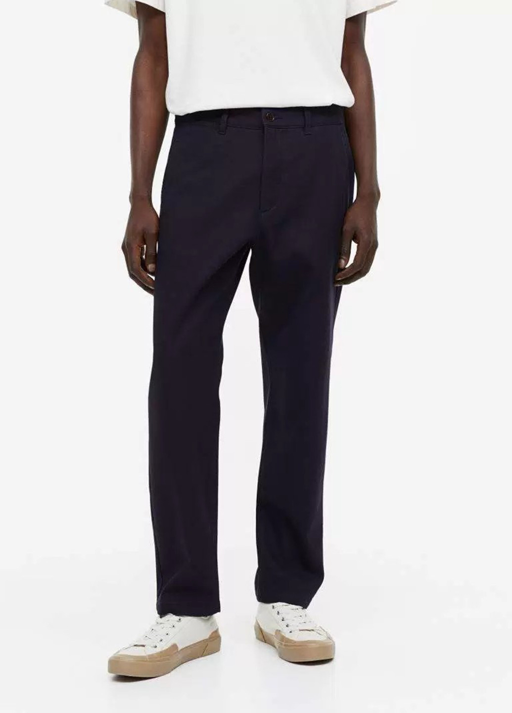 Темно-синие кэжуал, классические демисезонные прямые брюки H&M