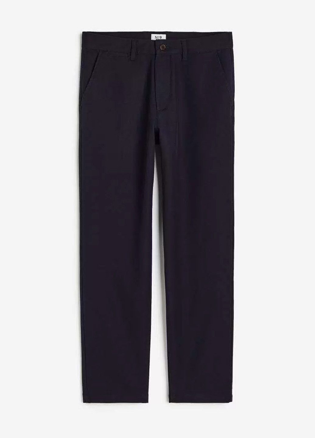 Темно-синие кэжуал, классические демисезонные прямые брюки H&M