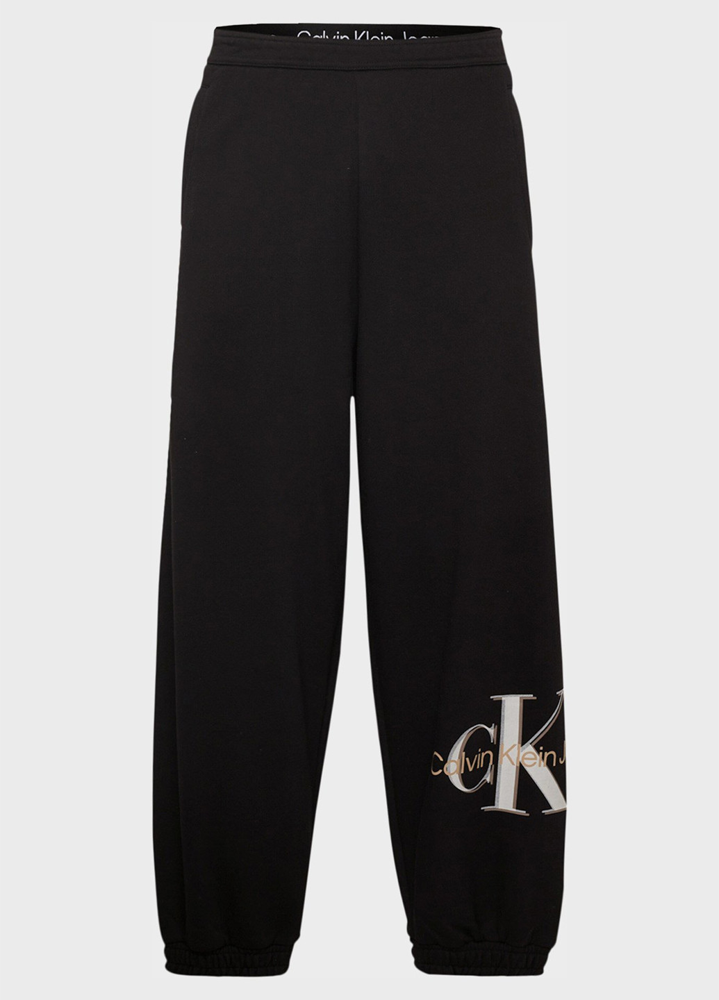 Черные кэжуал демисезонные джоггеры брюки Calvin Klein Jeans