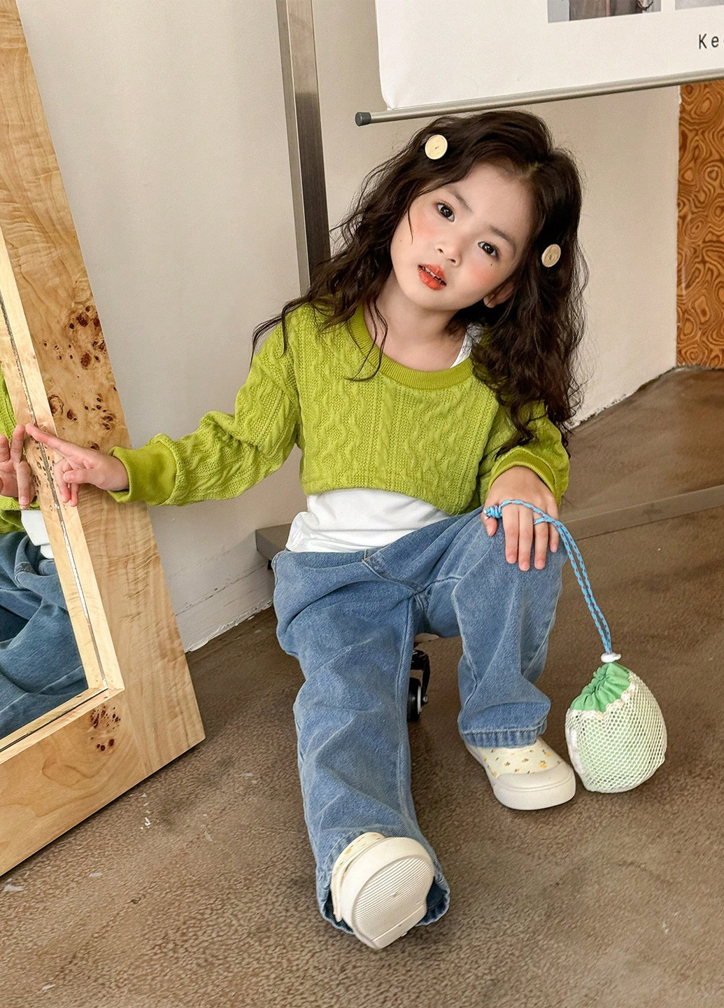 Комбінований демісезонний комплект (топ, джинси) SHEIN