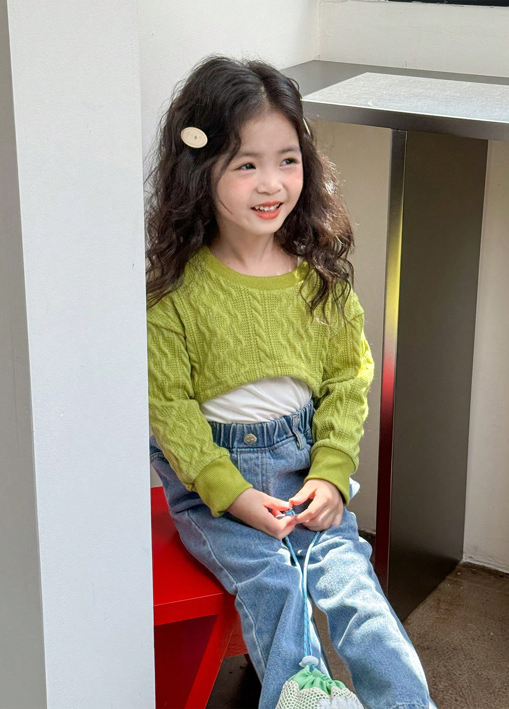 Комбінований демісезонний комплект (топ, джинси) SHEIN