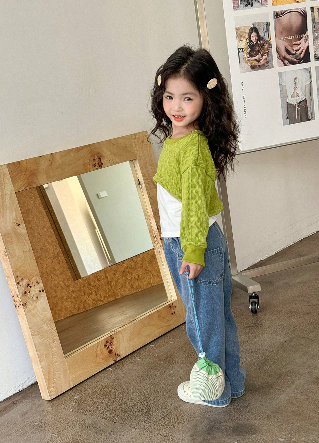 Комбінований демісезонний комплект (топ, джинси) SHEIN