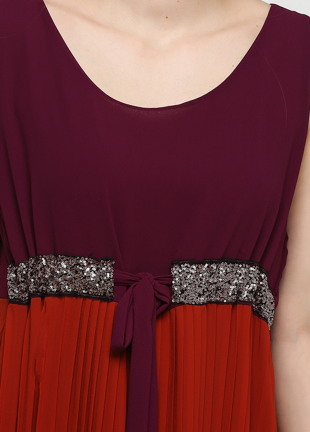 Фиолетовое кэжуал платье плиссированное Made in Italy однотонное
