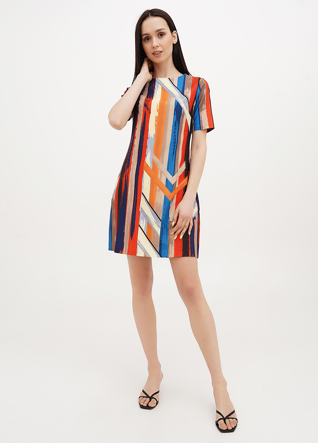 Комбинированное кэжуал платье Babylon в полоску