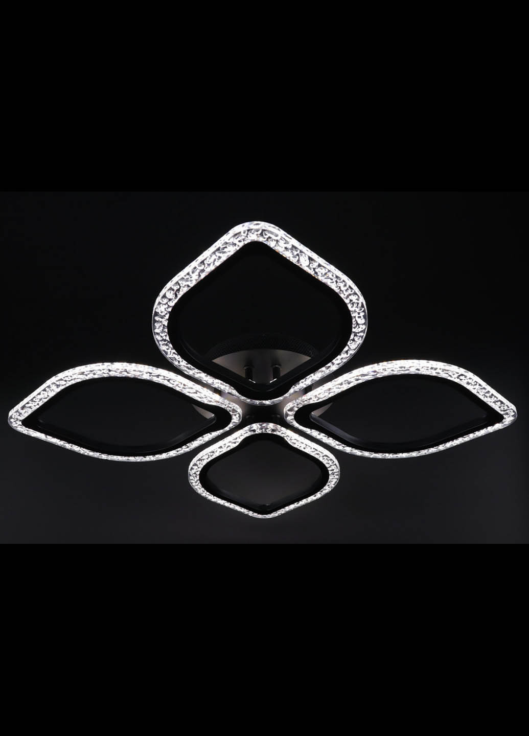 Люстра стельова LED з пультом A2522 / 4-bk Чорний 8х48х66 см. Handmade (234539827)