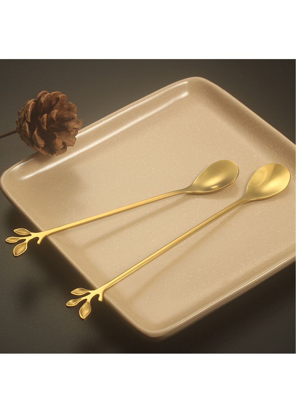 Ложка коктейльна 5951 16.6 см золота No Brand (253620900)