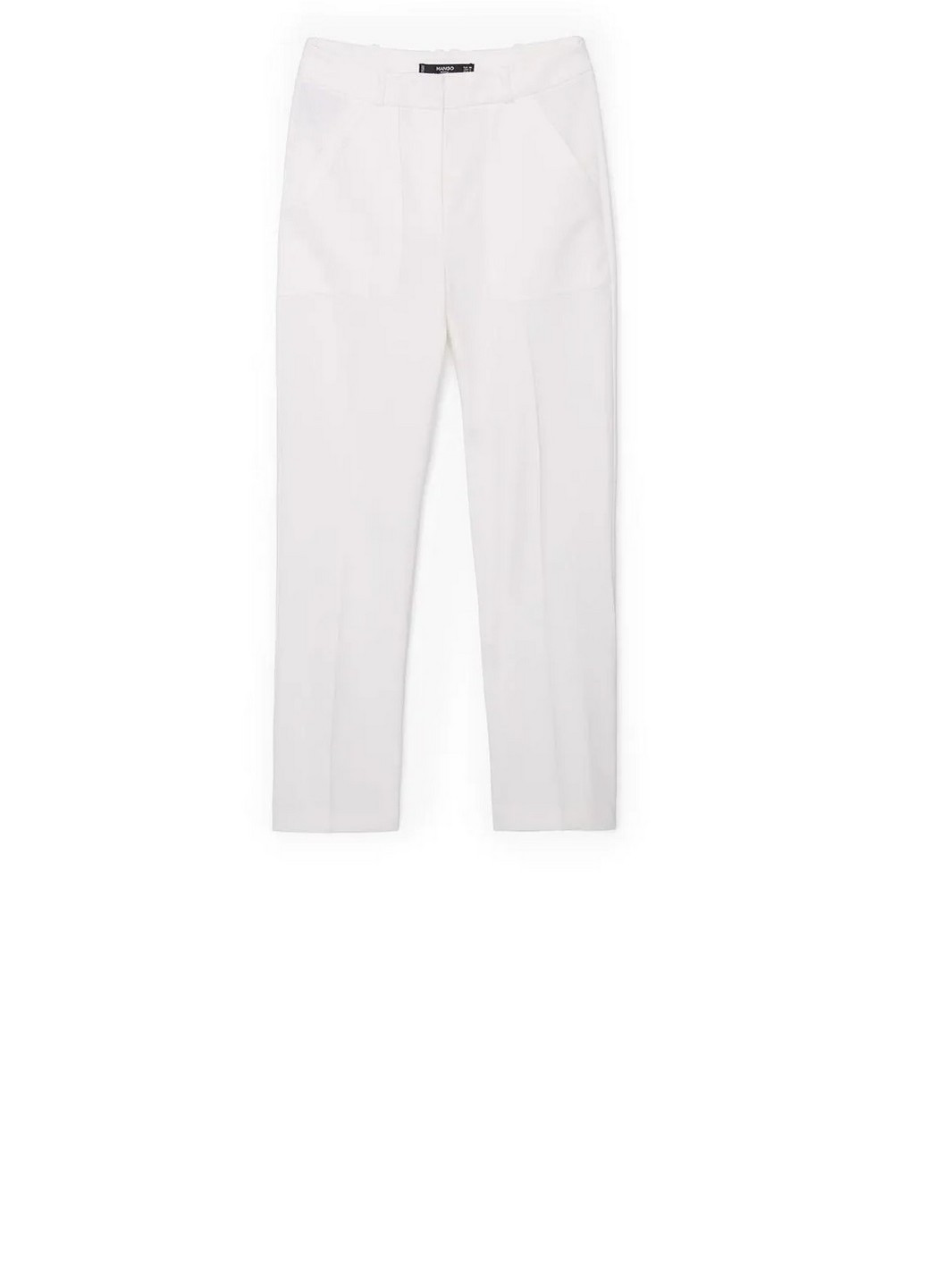 Белые классические демисезонные брюки Mango