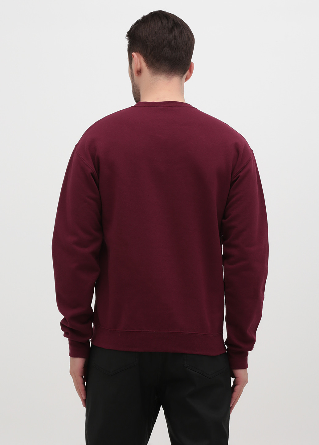 Бордовий світшот Jerzees малюнок без декору (316301986)