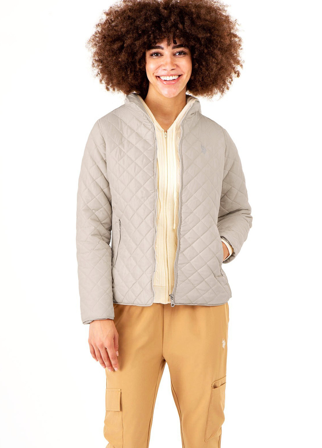 Сіра демісезонна куртка U.S. Polo Assn.