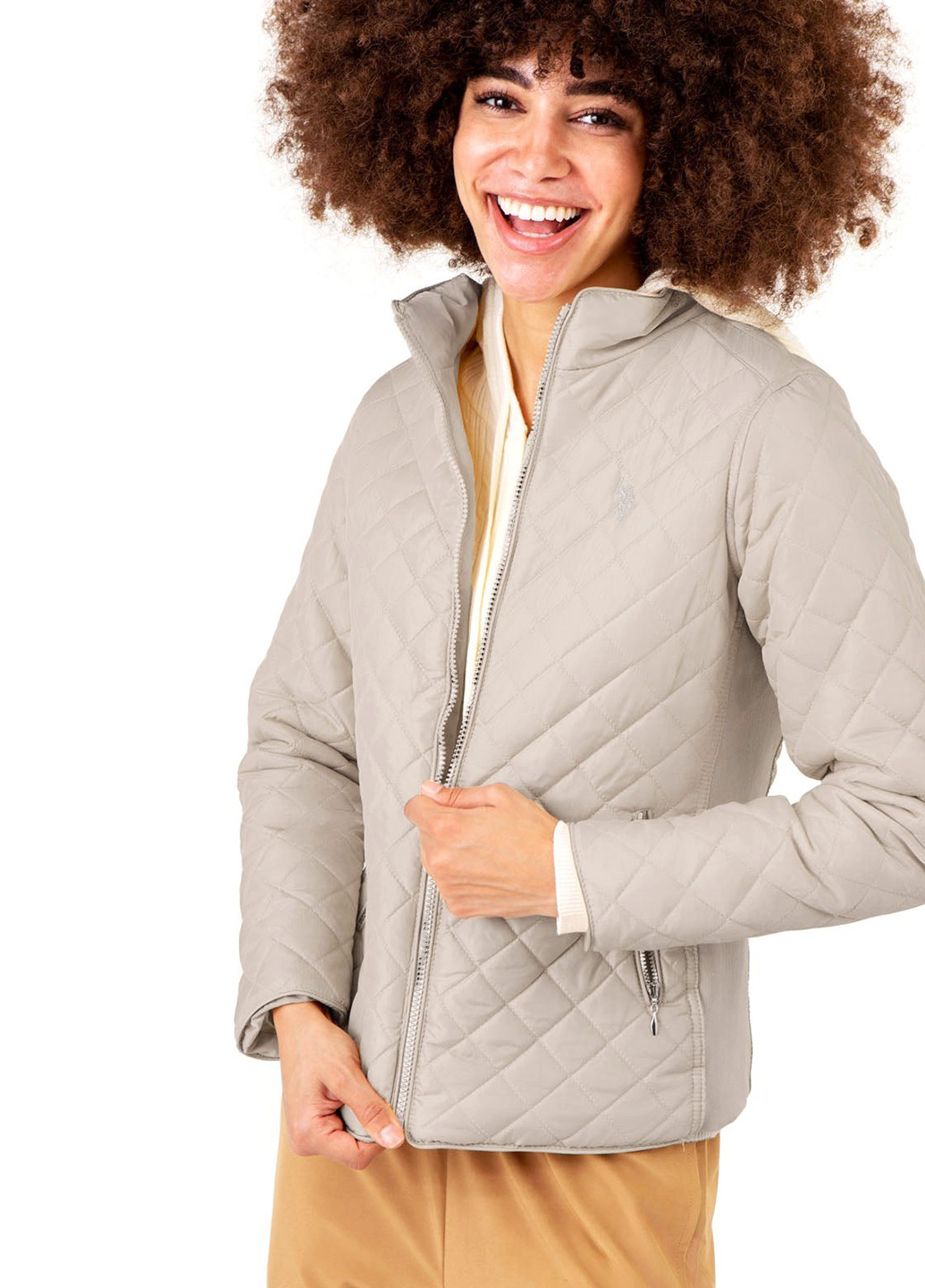 Сіра демісезонна куртка U.S. Polo Assn.