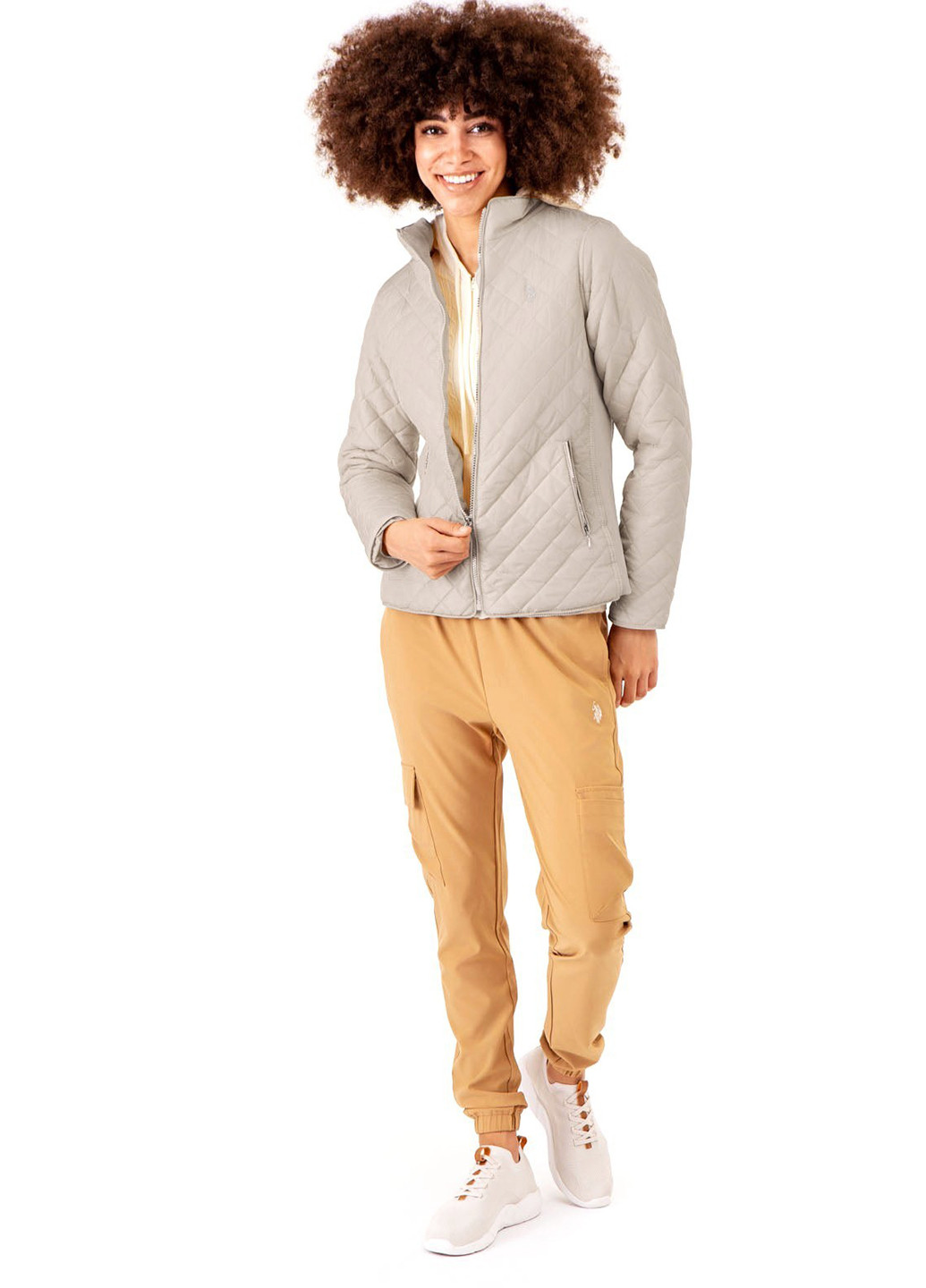 Сіра демісезонна куртка U.S. Polo Assn.