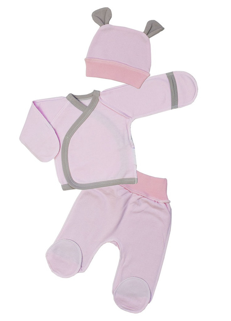 Розовый зимний набор в роддом для новорожденного Баранчик БО