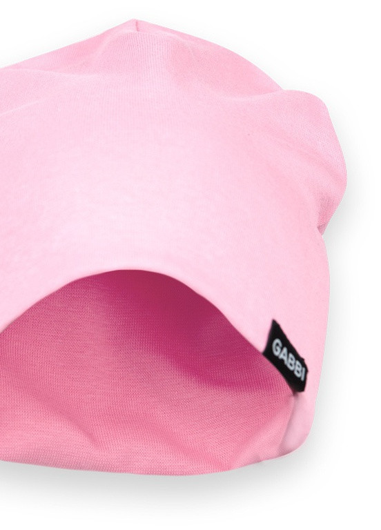 Дитяча шапка Габби однотонна рожева кежуал