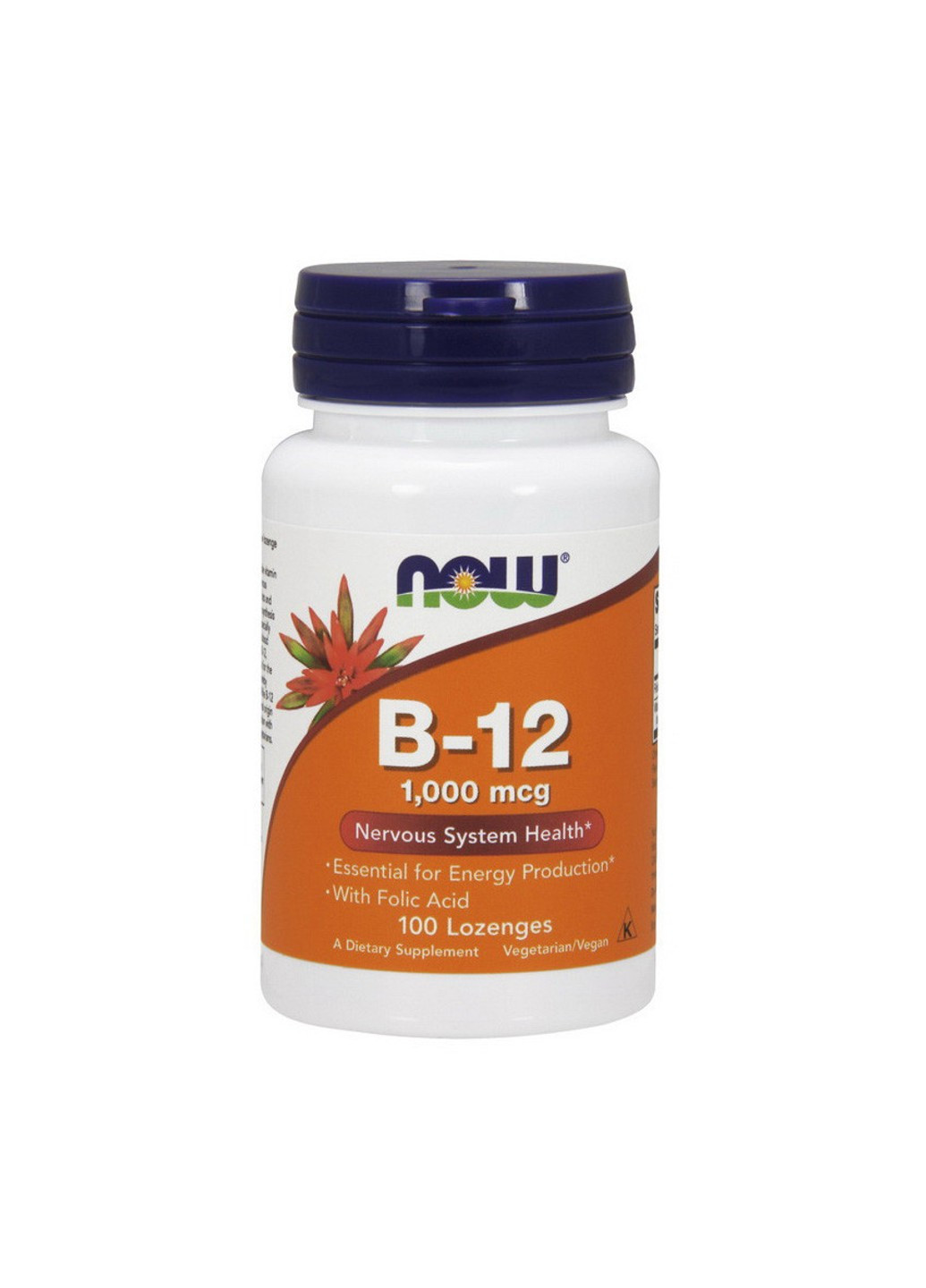 Вітамін Б12 B-12 1000 mсg (100 льодяників) цианокобаламин нау фудс Now Foods (255409799)