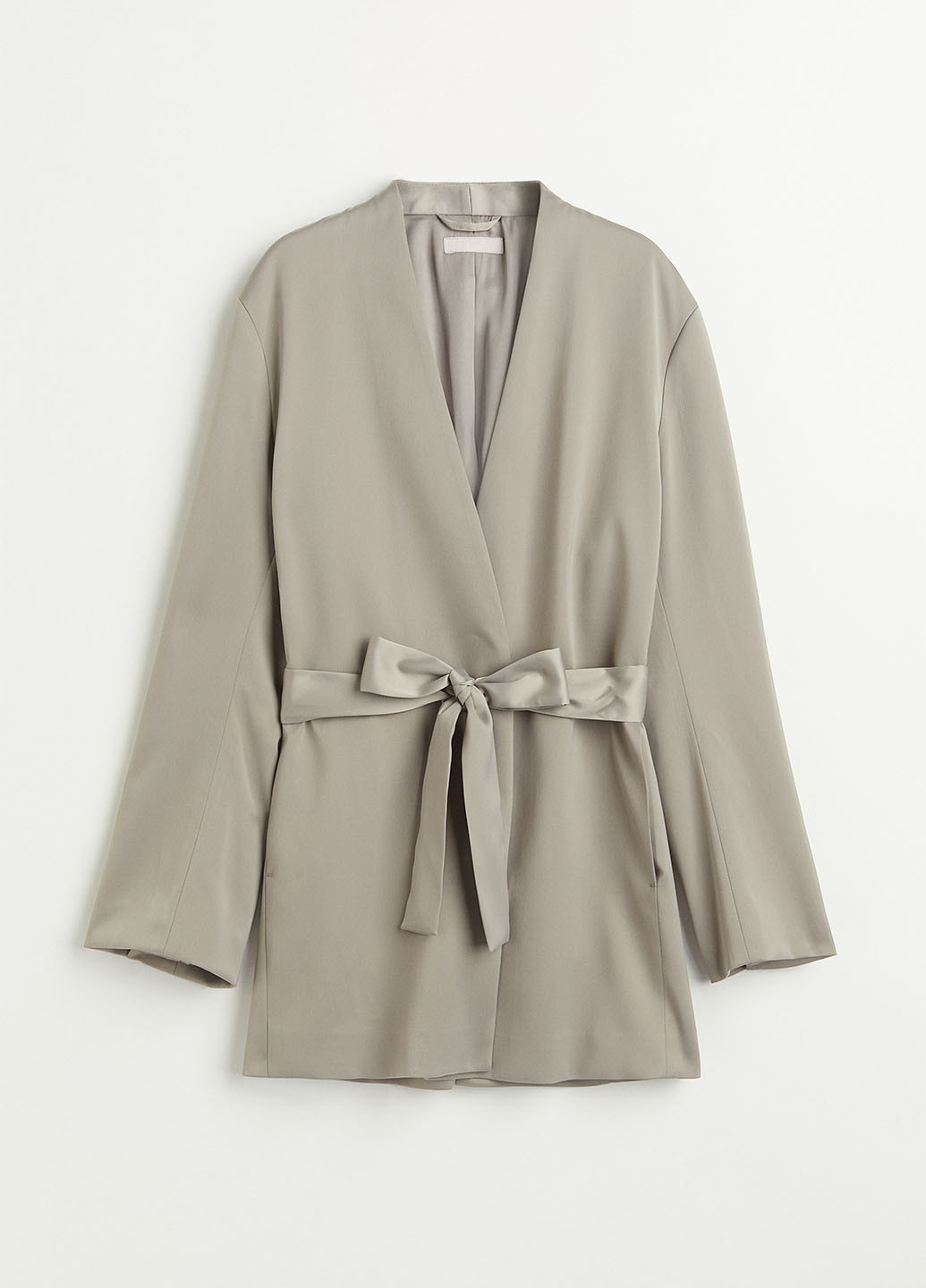 Серый женский жакет H&M однотонный - демисезонный