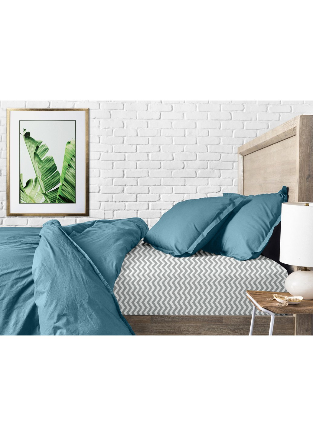 Простынь на резинке 90х200х20 ZIGZAG GREY Cosas ZigGrey_90x200x20 (250319011)