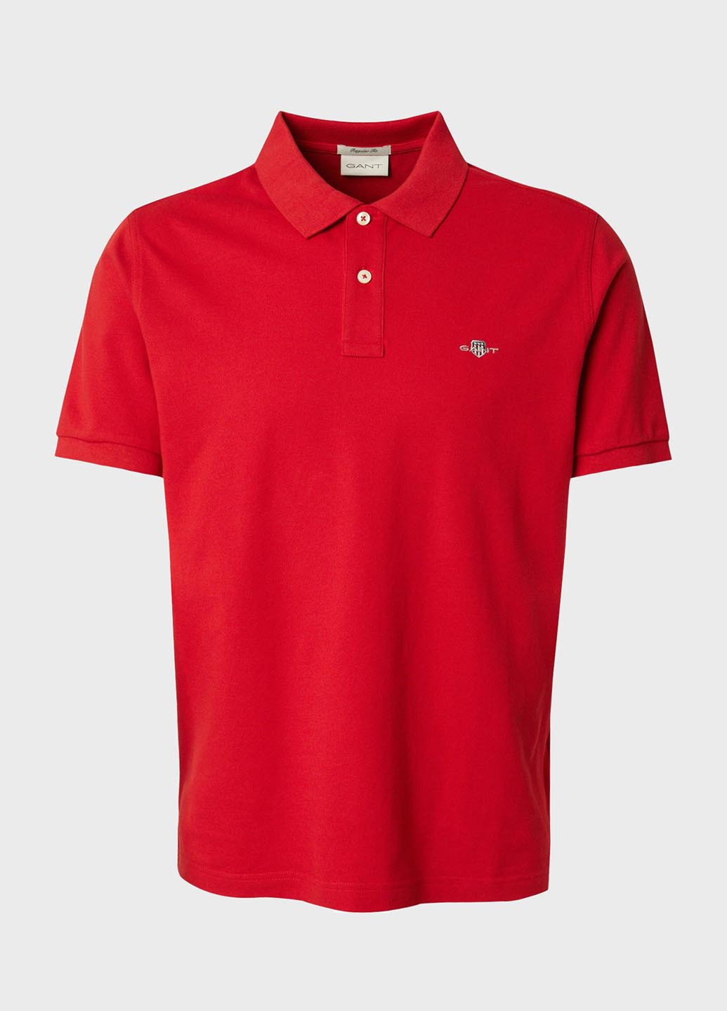Красная футболка-поло для мужчин Gant однотонная