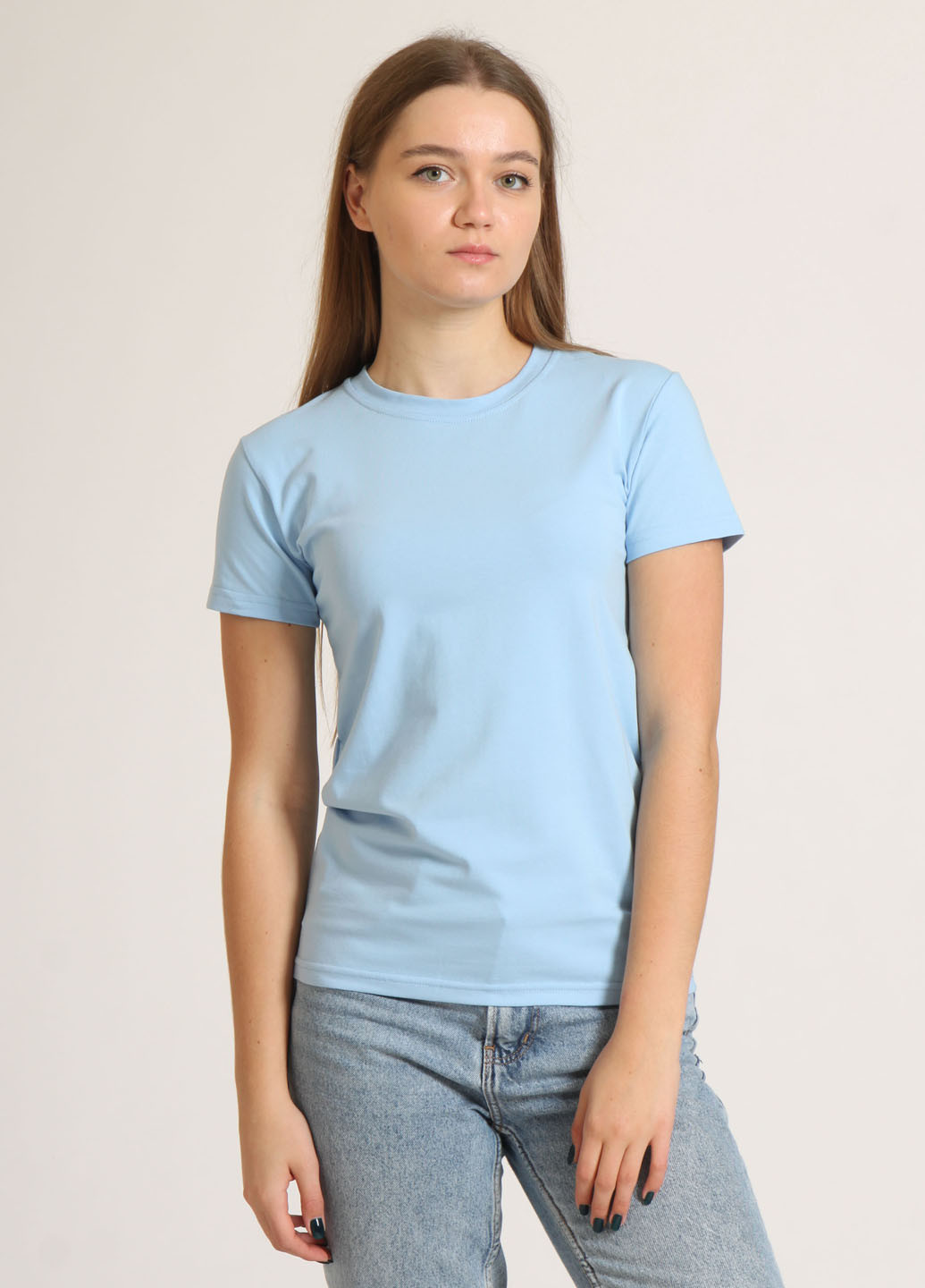 Светло-голубая летняя футболка Keep Style