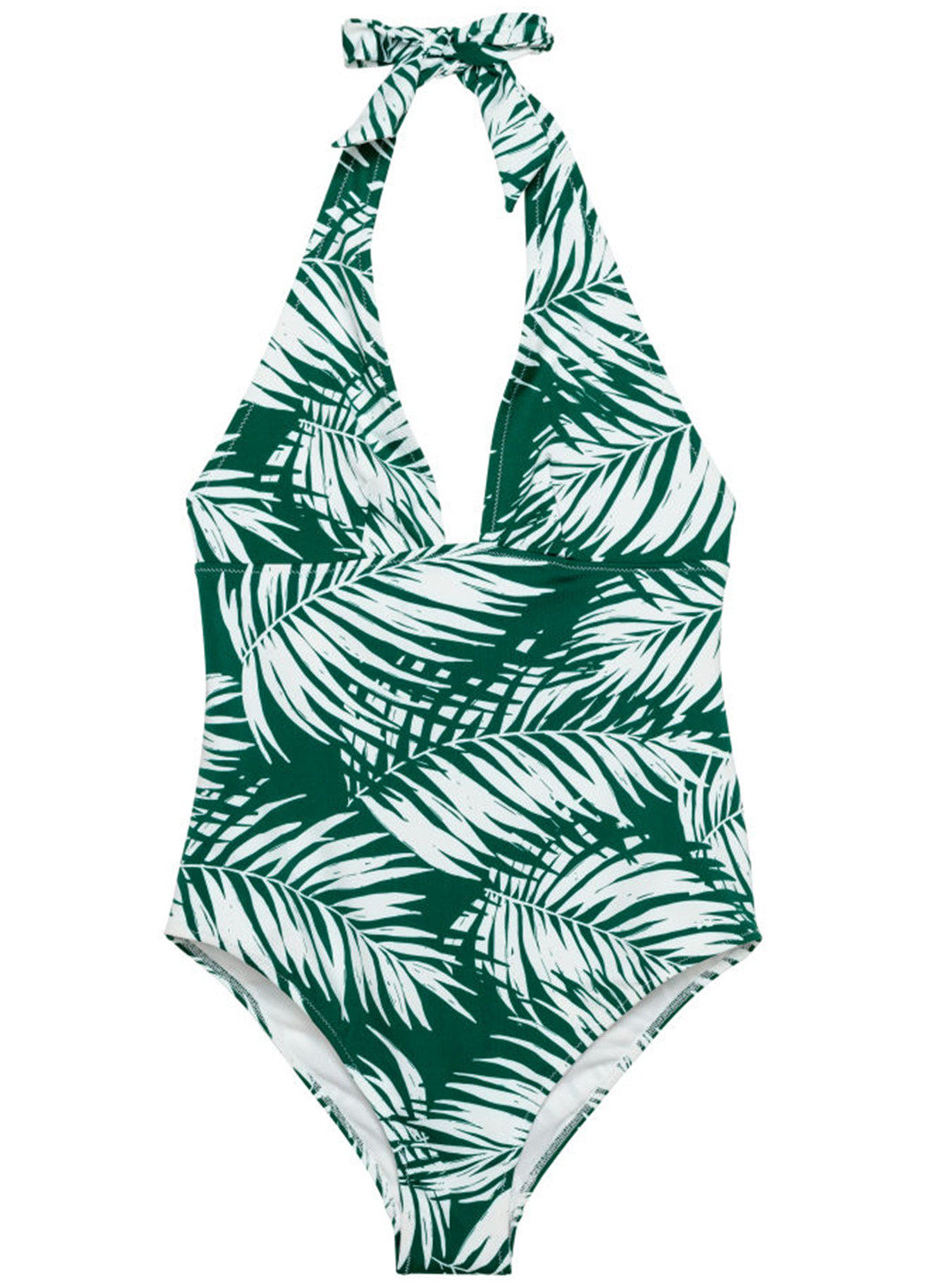 Зеленый летний купальник слитный H&M