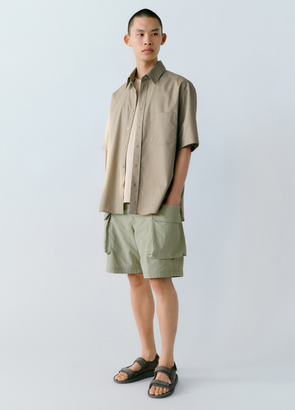 Кэжуал сандалии Uniqlo на липучке