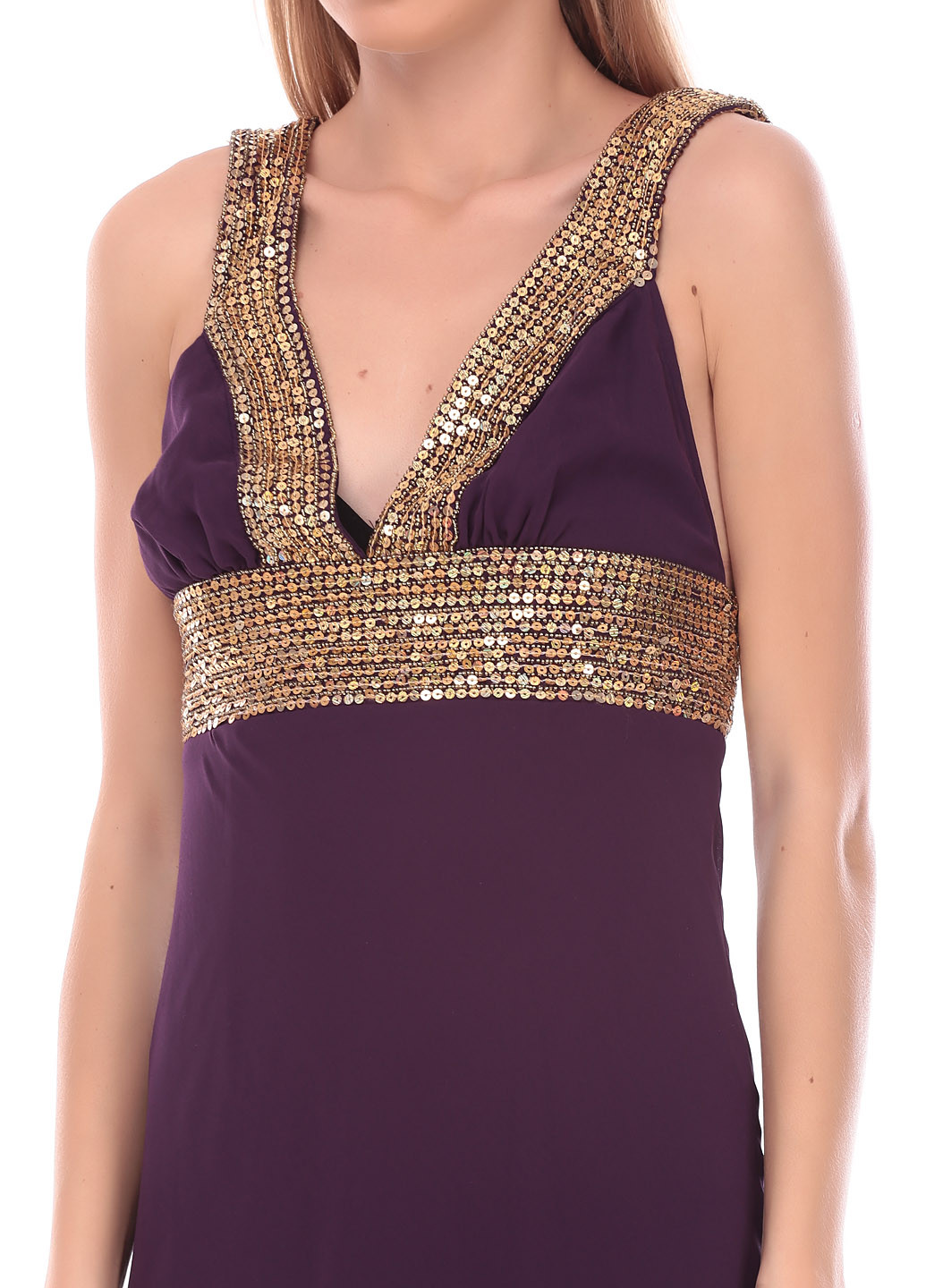 Фиолетовое вечернее платье макси Laura Scott однотонное