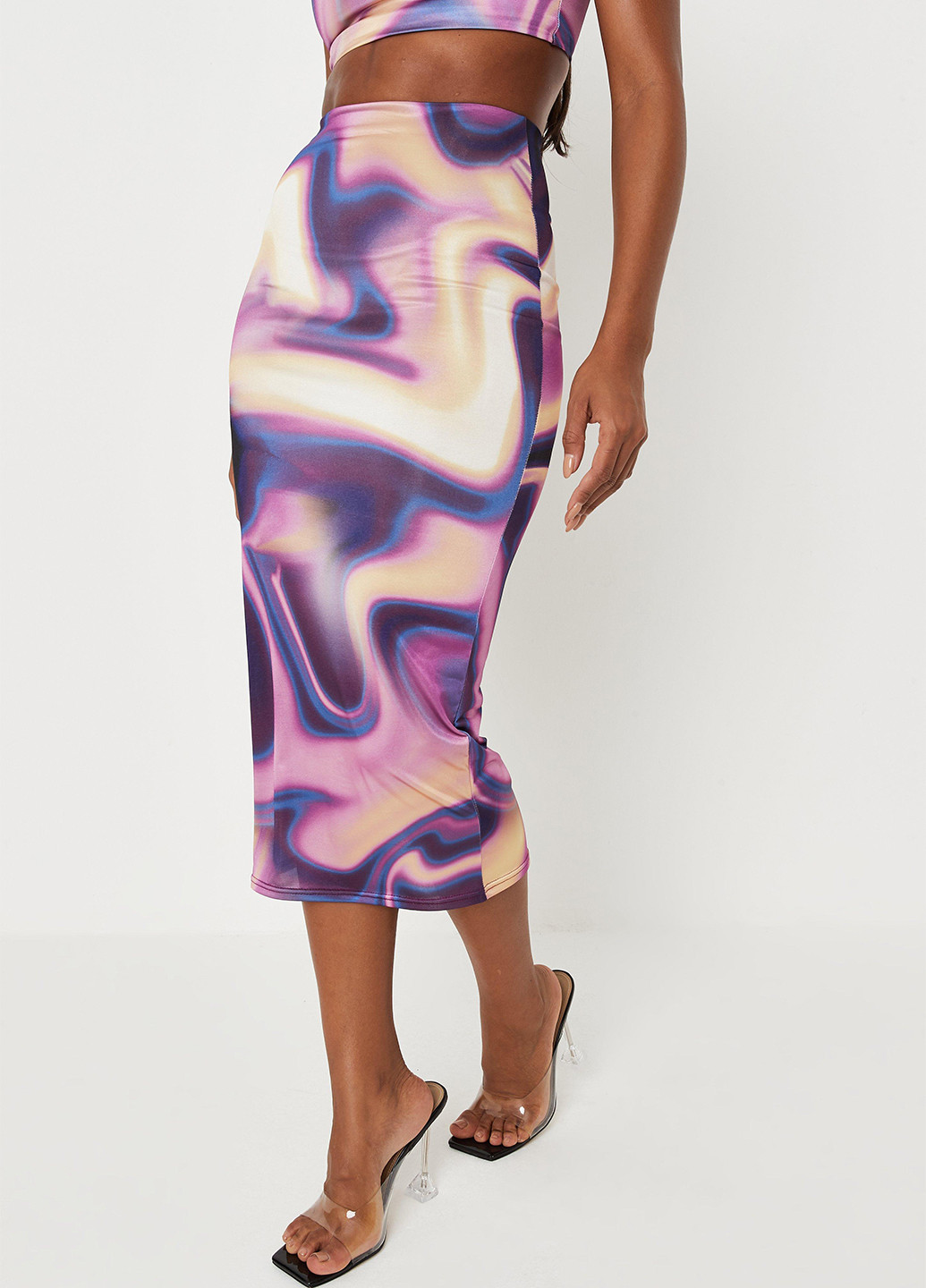 Разноцветная кэжуал с абстрактным узором юбка Missguided
