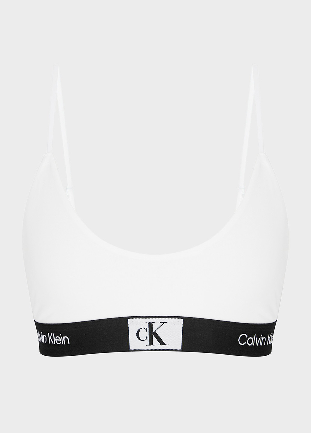 Чёрно-белого бюстгальтер Calvin Klein без косточек хлопок