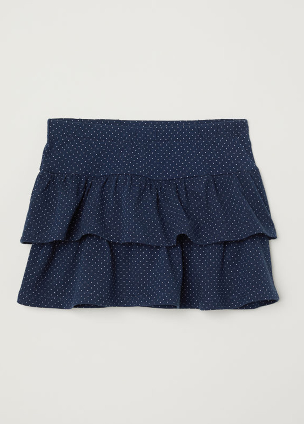 Синяя кэжуал в горошек юбка H&M а-силуэта (трапеция)