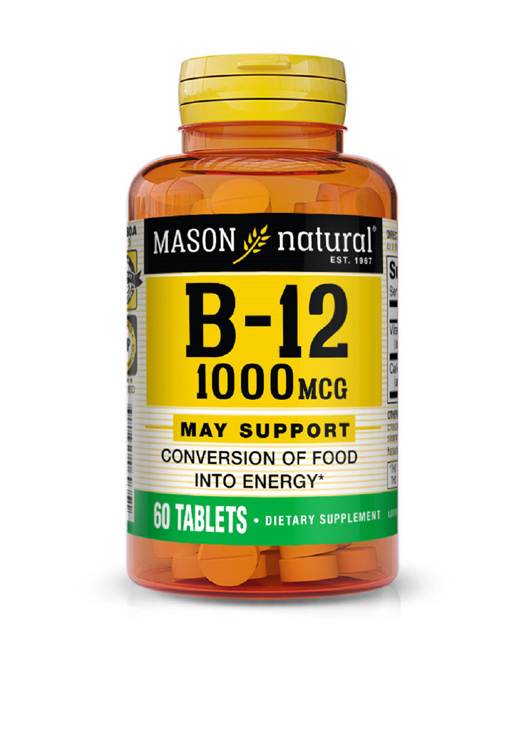 Витамин B12 1000 мкг (60 табл.) Mason Natural (251206342)