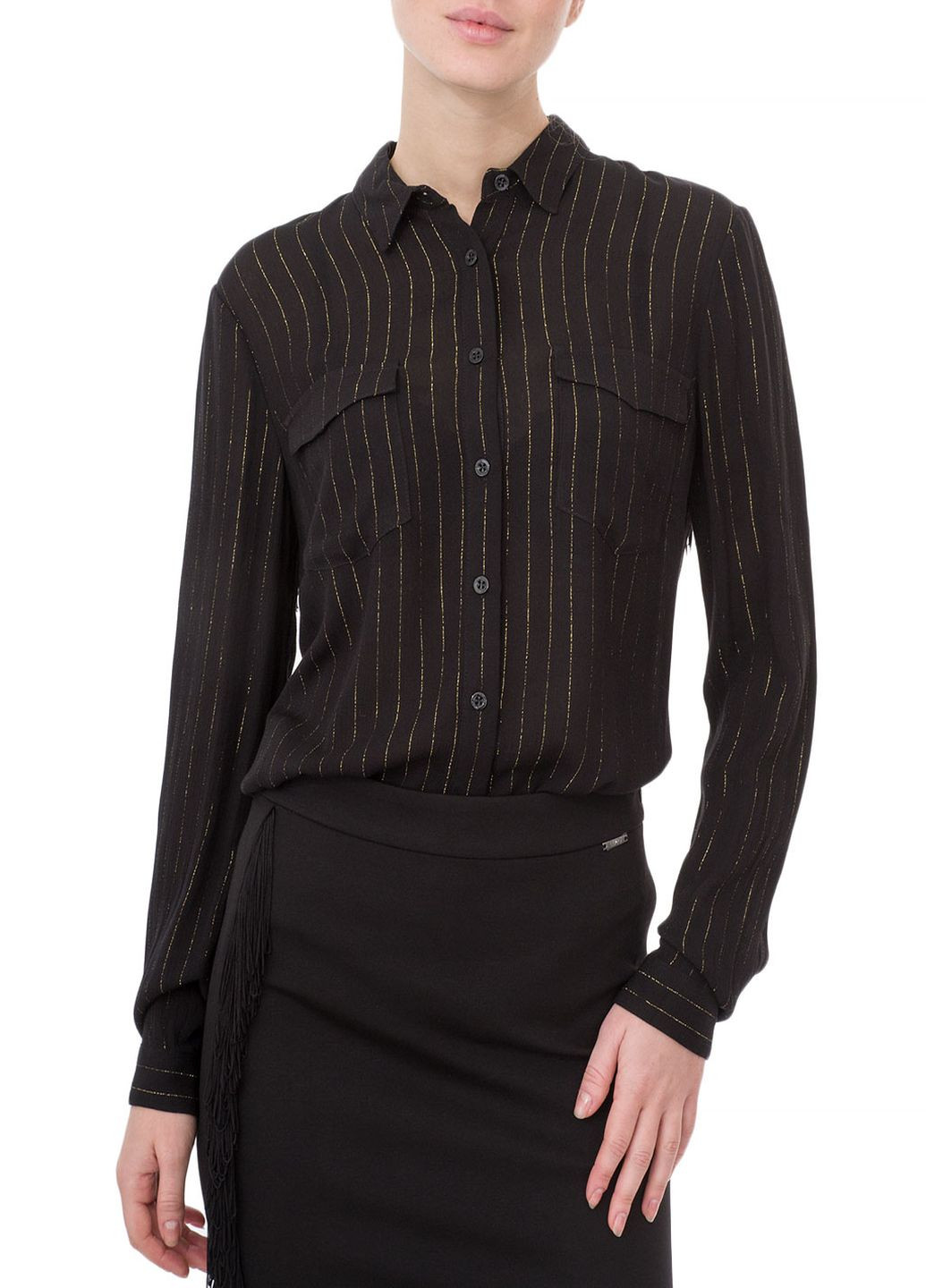 Черная демисезонная блуза Liu Jo