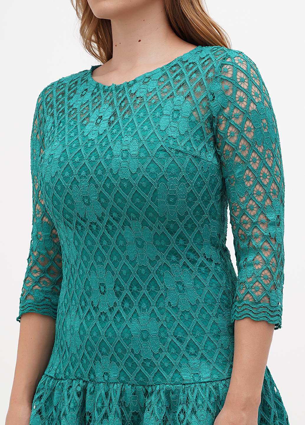 Зелена кежуал сукня Sassofono однотонна