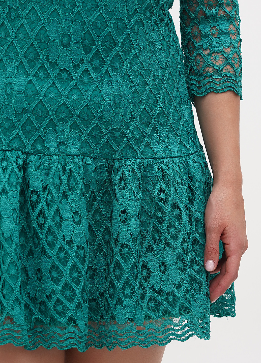 Зелена кежуал сукня Sassofono однотонна