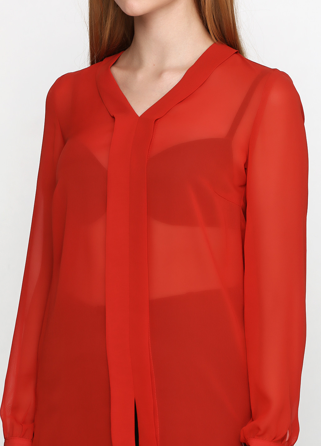 Терракотовая демисезонная блуза Stefanie L