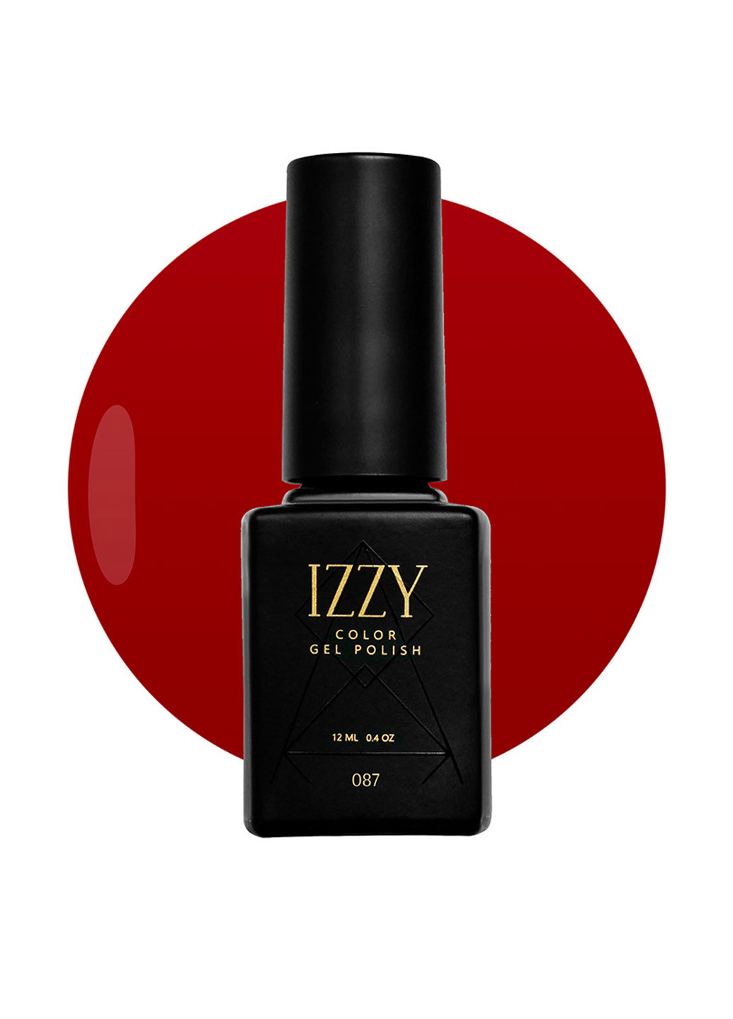 Гель-лак для манікюру, червоний 87, 12 мл Izzy (363030611)