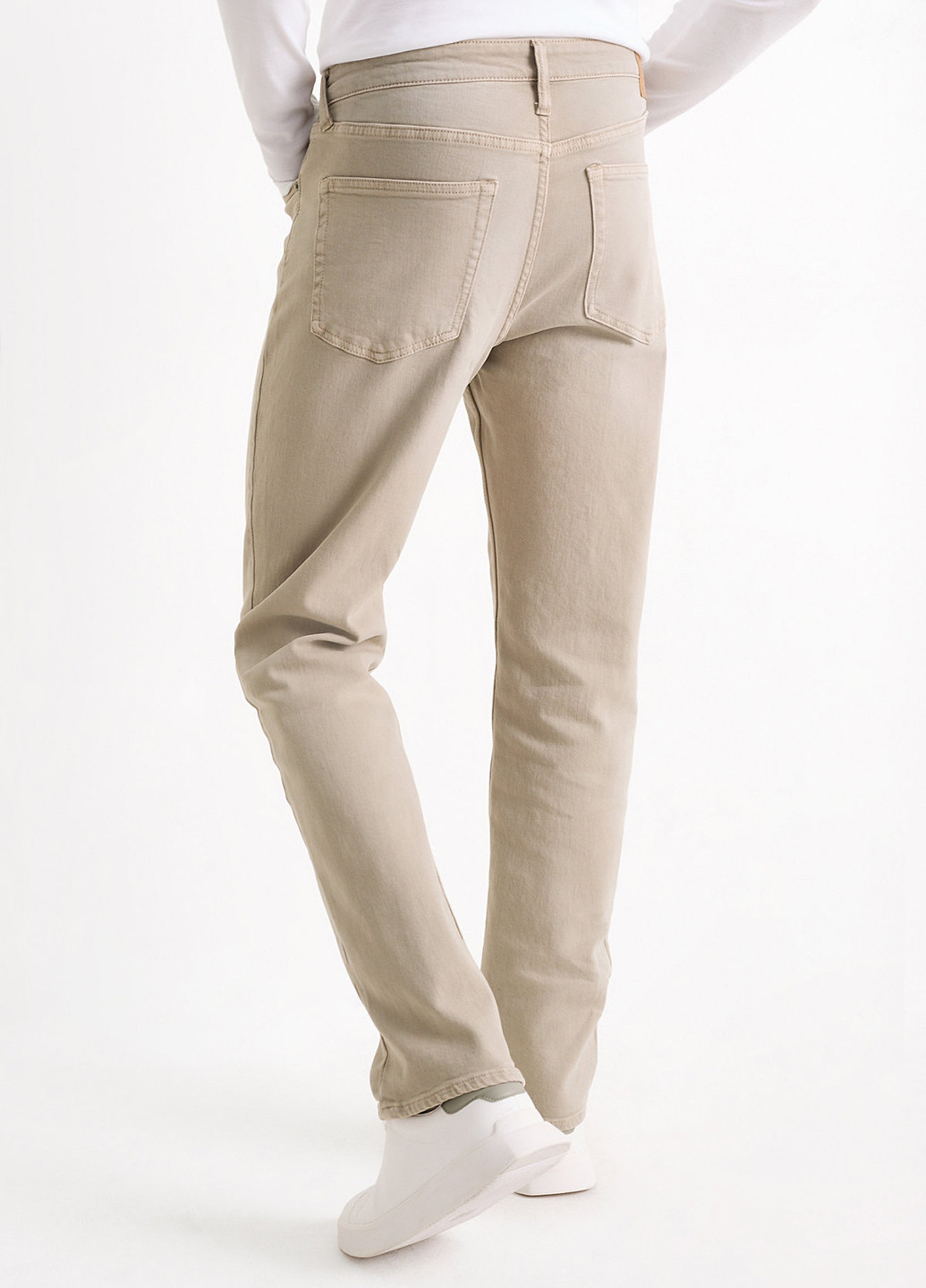 Бежевые демисезонные прямые джинсы C&A